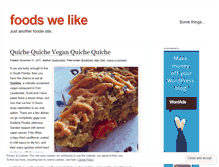 Tablet Screenshot of foodswelike.wordpress.com