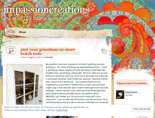 Tablet Screenshot of impassioncreations.wordpress.com