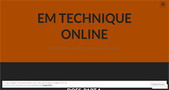 Desktop Screenshot of emtechniques.wordpress.com