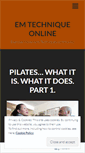 Mobile Screenshot of emtechniques.wordpress.com
