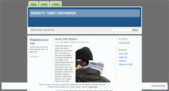Desktop Screenshot of identitytheftdefender.wordpress.com