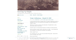 Desktop Screenshot of growingupsimple.wordpress.com