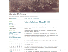 Tablet Screenshot of growingupsimple.wordpress.com