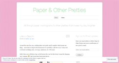 Desktop Screenshot of paperandotherpretties.wordpress.com