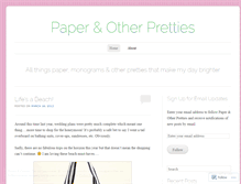 Tablet Screenshot of paperandotherpretties.wordpress.com