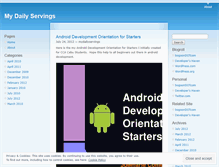 Tablet Screenshot of mydailyservings.wordpress.com