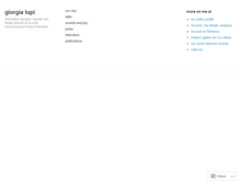 Tablet Screenshot of giorgialupi.wordpress.com