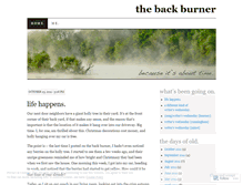 Tablet Screenshot of mybackburner.wordpress.com