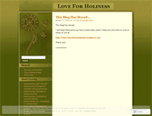 Tablet Screenshot of love4holiness.wordpress.com