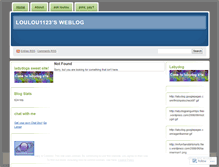 Tablet Screenshot of loulou1123.wordpress.com