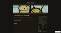 Desktop Screenshot of clasesdquimica.wordpress.com