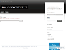 Tablet Screenshot of joannanorthrup.wordpress.com