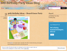 Tablet Screenshot of 50thbdaypartyideas.wordpress.com