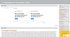 Desktop Screenshot of aphilosophyofinformation.wordpress.com