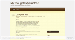 Desktop Screenshot of mythoughtsmyquotes.wordpress.com