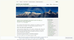 Desktop Screenshot of exporttips.wordpress.com