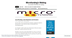 Desktop Screenshot of microfunding.wordpress.com