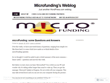 Tablet Screenshot of microfunding.wordpress.com