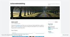 Desktop Screenshot of nicksrealestateblog.wordpress.com