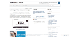 Desktop Screenshot of ideas2followup.wordpress.com