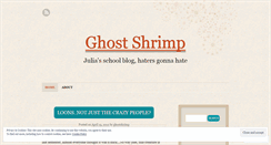 Desktop Screenshot of ghostshrimp.wordpress.com