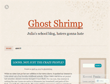 Tablet Screenshot of ghostshrimp.wordpress.com