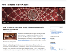 Tablet Screenshot of howtoretireinloscabos.wordpress.com