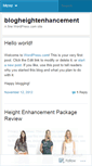 Mobile Screenshot of blogheightenhancement.wordpress.com