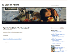 Tablet Screenshot of 30daysofpoems.wordpress.com