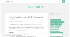 Desktop Screenshot of gestaocultural.wordpress.com