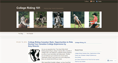 Desktop Screenshot of collegeriding101.wordpress.com