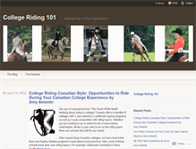 Tablet Screenshot of collegeriding101.wordpress.com