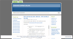 Desktop Screenshot of hoahoccapba.wordpress.com