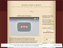 Tablet Screenshot of magicpro.wordpress.com