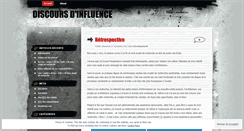 Desktop Screenshot of discoursdinfluence.wordpress.com