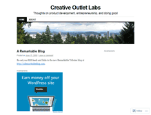 Tablet Screenshot of creativeoutletlabs.wordpress.com