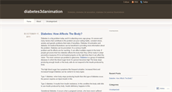 Desktop Screenshot of diabetes3danimation.wordpress.com