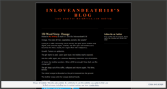 Desktop Screenshot of inloveandeath118.wordpress.com