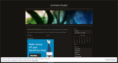 Desktop Screenshot of meaninglessthoughts.wordpress.com