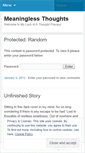 Mobile Screenshot of meaninglessthoughts.wordpress.com