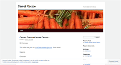 Desktop Screenshot of carrotrecipe.wordpress.com