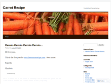 Tablet Screenshot of carrotrecipe.wordpress.com