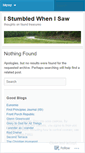 Mobile Screenshot of istumbledwhenisaw.wordpress.com