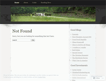 Tablet Screenshot of istumbledwhenisaw.wordpress.com
