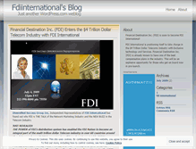 Tablet Screenshot of fdiinternational.wordpress.com