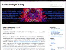 Tablet Screenshot of manyplanningllc.wordpress.com