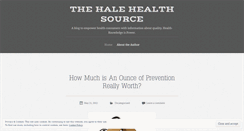 Desktop Screenshot of halehealthsource.wordpress.com