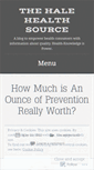 Mobile Screenshot of halehealthsource.wordpress.com