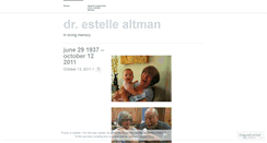 Desktop Screenshot of estellealtman.wordpress.com