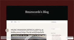 Desktop Screenshot of bmsrecords.wordpress.com